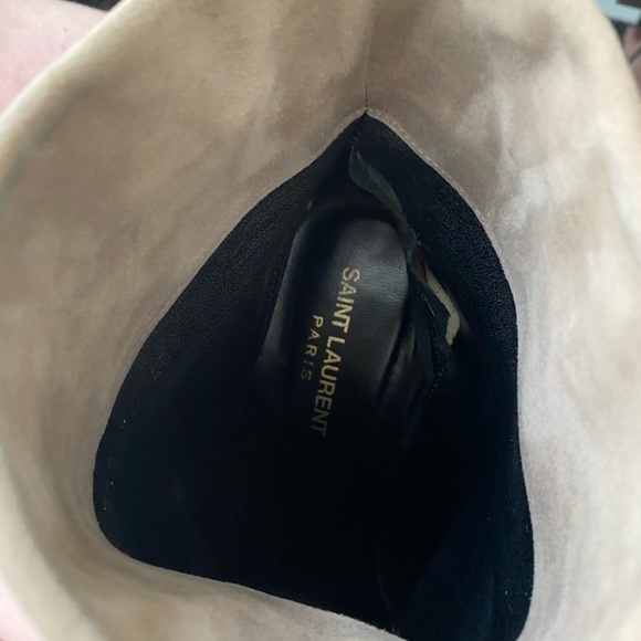 YSL Yves Saint Laurent khaki suede booties size 40 - Picture 7 of 8